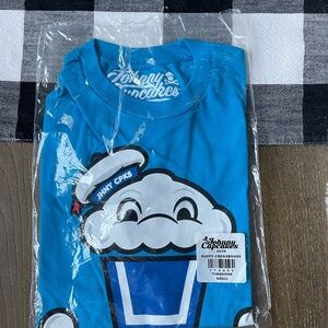 Johnny Cupcakes Blue and White Short Sleeve Tee